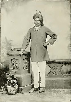 Photograph of Krushnarao II Dhulap, jagirdar of Vijaydurg and descendant of admiral Krushnarao Dhulap I Krushnarao Dhulap II.jpg