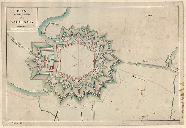 Fortress of Saarlouis in 1750