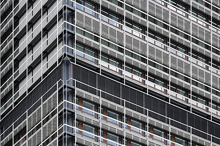 Langer Eugen, Bonn - detail of facade