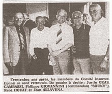 Les membres du comité insurrectionnel réunis en 1979