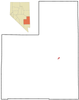 Location of Caliente, Nevada