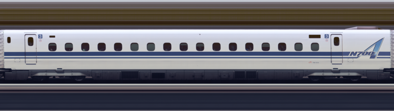 File:Line scan photo of Shinkansen N700A Series Set G13 in 2017, car 03.png