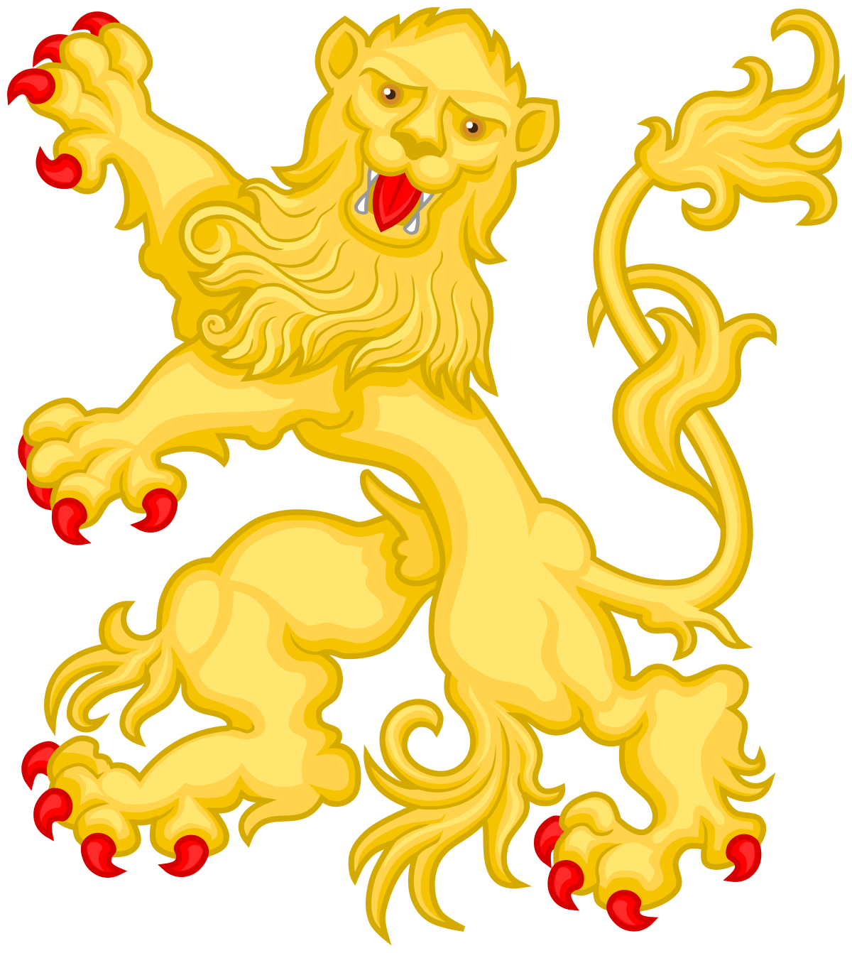 heraldic lion passant guardant