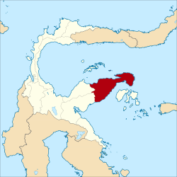 Location within Central Sulawesi