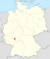 Tyskland, beliggenhed af Kreis Groß-Gerau markeret
