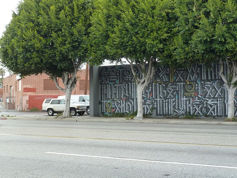 File:Los Angeles, CA, View NW, LaCienega Boulevard, Retna, "Chato - of our Youth," 2012 - panoramio.jpg