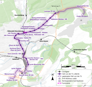 Stater Tram: Geschicht, DLinn T1: Déi éischt Linn vum Neien Tram, Ausbaupläng