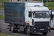 Беларуская: Грузавік МАЗ. Мінск, Беларусь English: MAZ truck. Minsk, Belarus Русский: Грузовой автомобиль МАЗ. Минск, Беларусь