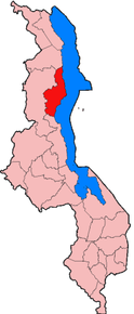 Harta districtului Nkhata Bay în cadrul statului Malawi