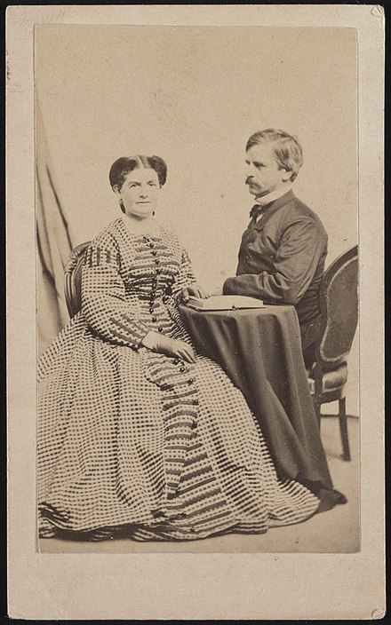Major General Nathaniel Prentiss Banks of General Staff U.S. Volunteers Infantry Regiment in uniform, with his wife, Mary Theodosia Palmer Banks. From the Liljenquist Family Collection of Civil War Photographs, Prints and Photographs Division, Library of Congress