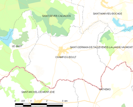 Mapa obce Champ-du-Boult