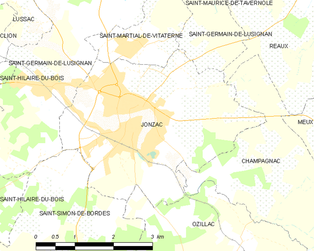 Poziția localității Jonzac