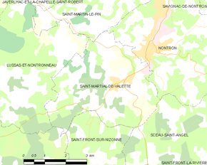 Poziția localității Saint-Martial-de-Valette