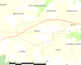 Mapa obce Boisney
