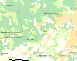 Mapa obce Mées