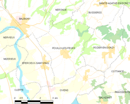 Pouilly-lès-Feurs - Localizazion