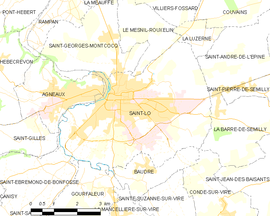 Mapa obce Saint-Lô