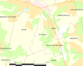 Mapa obce La Falaise