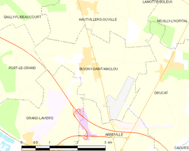 Mapa obce Buigny-Saint-Maclou