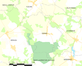 Mapa obce Dienné