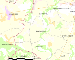 Saint-Macoux – Mappa