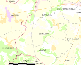 Mapa obce Saint-Macoux