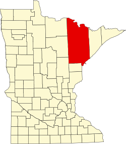 Karta över Saint Louis County i Minnesota