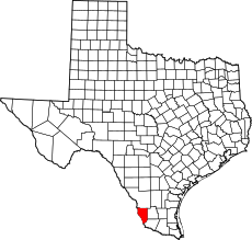 Map of Texas highlighting Zapata County.svg