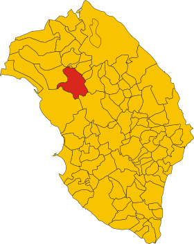 Map of comune of Copertino (province of Lecce, region Apulia, Italy).svg