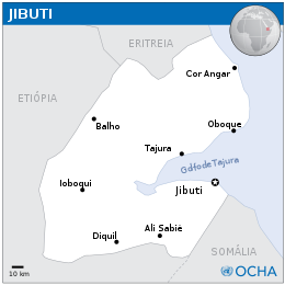 Mapa República do Djibouti