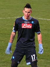 Hamšík playing in the Europa League against Utrecht in 2010