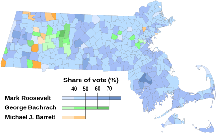 Primary results by municipality Massachusetts Democratic gubernatorial primary results by municipality, 1994.svg