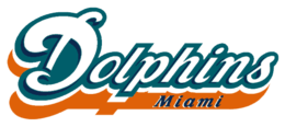 Miami Dolphins primul wordmark.png din 1997