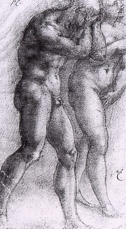 Michelangelo, cacciata dei progenitori, louvre