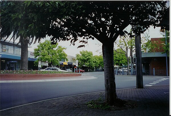 Streetscape in central Moe