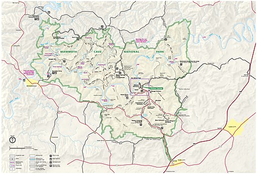 Karte Mammoth Cave National Park/Mammoth Cave map