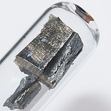 A sample of Neodymium, commonly found in Regolith-hosted rare earth element deposits. It holds substantial economic value. Notably, neodymium exhibits unique spectral characteristics that make it highly traceable using spectroradiometry. Neodymium (60 Nd).jpg