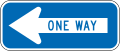 (R3-12) One-way traffic (pointing left)