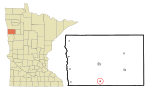 Thumbnail for File:Norman County Minnesota Incorporated and Unincorporated areas Borup Highlighted.svg