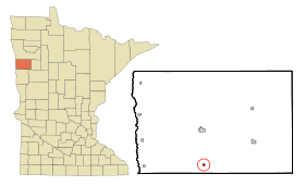 Norman County Minnesota Incorporated and Unincorporated areas Borup Highlighted.svg