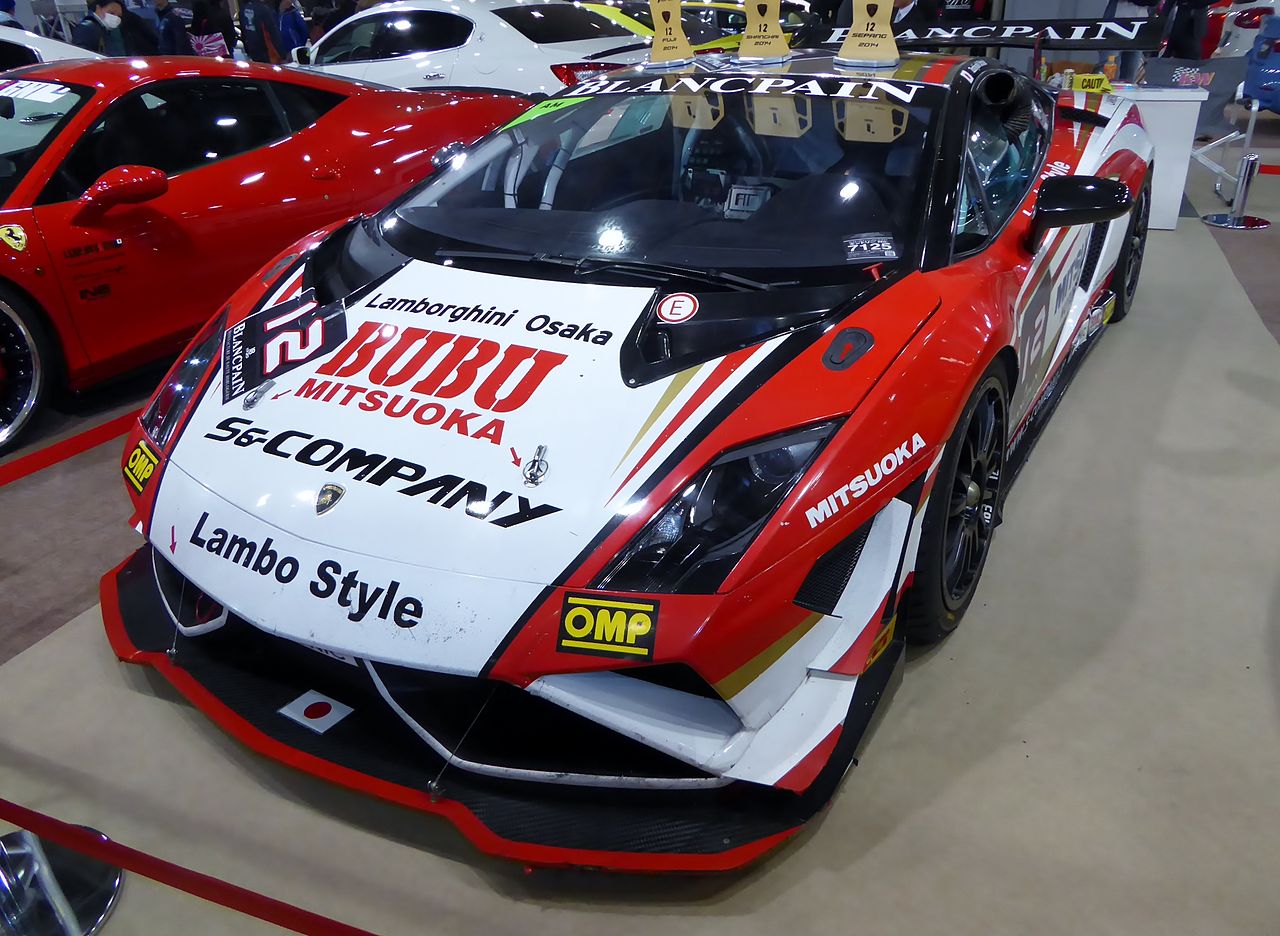 Image of OSAKA AUTO MESSE 2015 (259) - Lamborghini Gallardo Super Trofeo of Lamborghini Osaka for the Lamborghini Blancpain Super Trofeo Asia Series