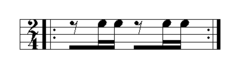 In some rhythms the bell just plays repeating cycles of offbeats. Play Offbeats.png