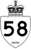 Autobahn 58 Schild