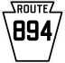 Pennsylvania Route 894 işaretçisi