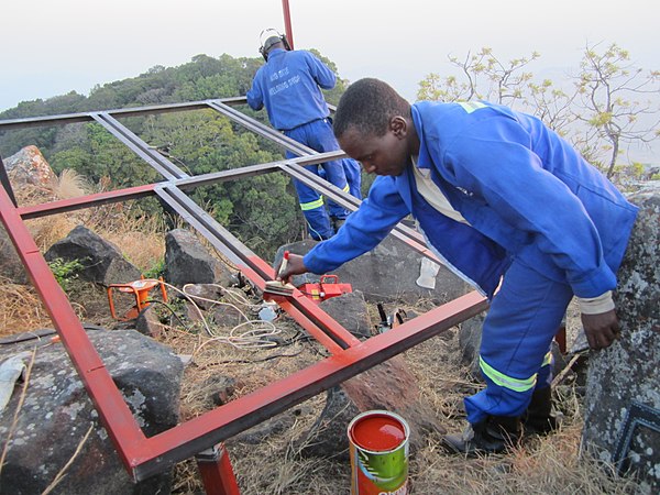 Painting of solar panel structure