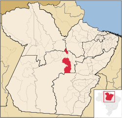 若澤波菲里奧參議員鎮在帕拉州的位置