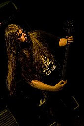 Pat O'Brien performing live with Cannibal Corpse. Pat O'Brien of Cannibal Corpse.jpg