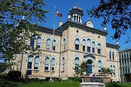 The former Peel County Court House (built 1865–66) is now an art gallery