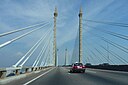 ☎∈ Penang Bridge main span viewed from the roadway in Feb 2011.