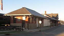 Pennsylvania Railroad Depot und Gepäckraum.jpg
